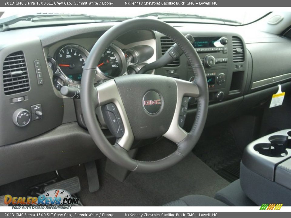2013 GMC Sierra 1500 SLE Crew Cab Summit White / Ebony Photo #20