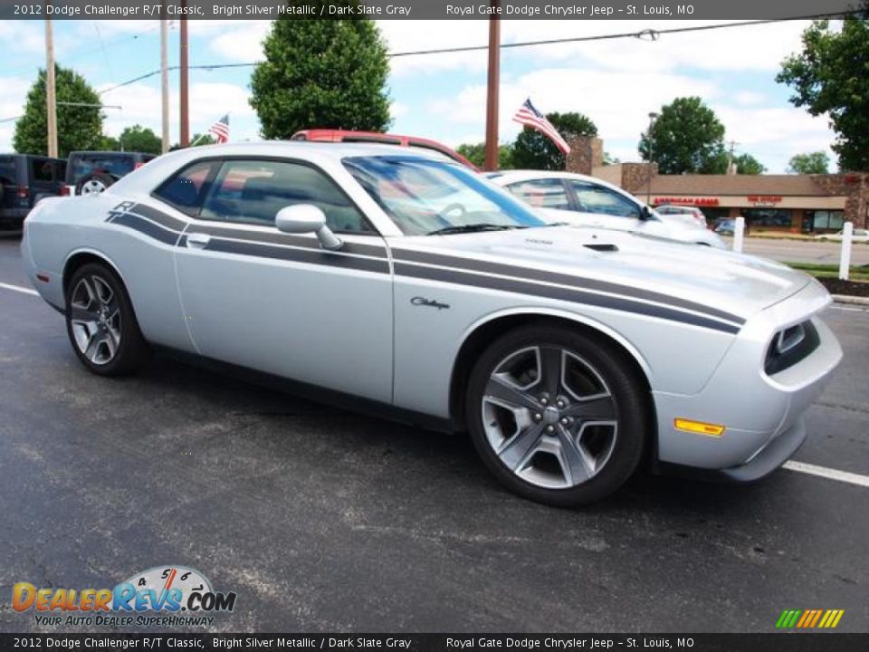 2012 Dodge Challenger R/T Classic Bright Silver Metallic / Dark Slate Gray Photo #2