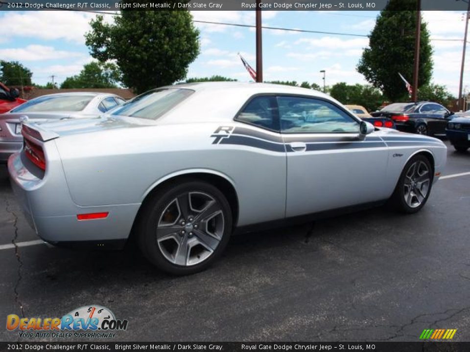 2012 Dodge Challenger R/T Classic Bright Silver Metallic / Dark Slate Gray Photo #3