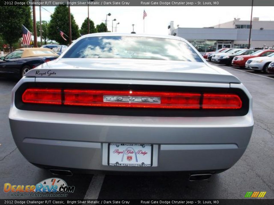 2012 Dodge Challenger R/T Classic Bright Silver Metallic / Dark Slate Gray Photo #4