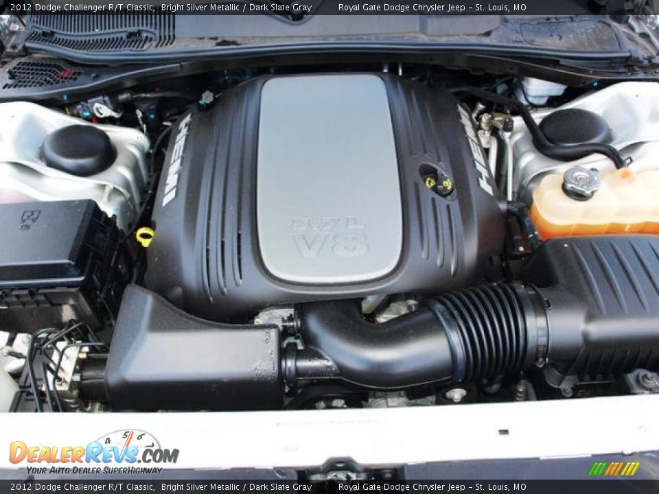 2012 Dodge Challenger R/T Classic Bright Silver Metallic / Dark Slate Gray Photo #5
