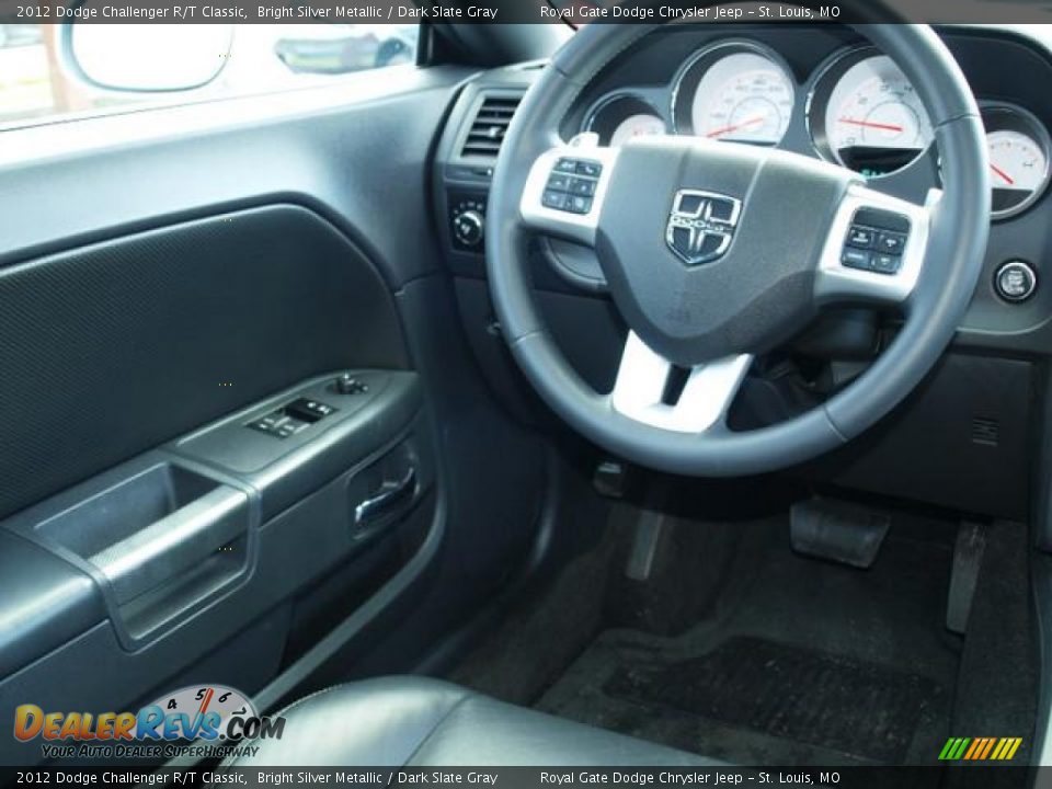 2012 Dodge Challenger R/T Classic Bright Silver Metallic / Dark Slate Gray Photo #9
