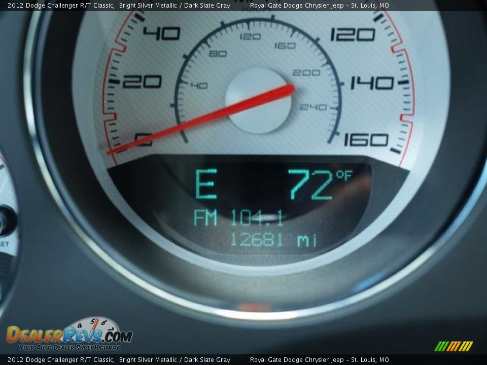 2012 Dodge Challenger R/T Classic Bright Silver Metallic / Dark Slate Gray Photo #12