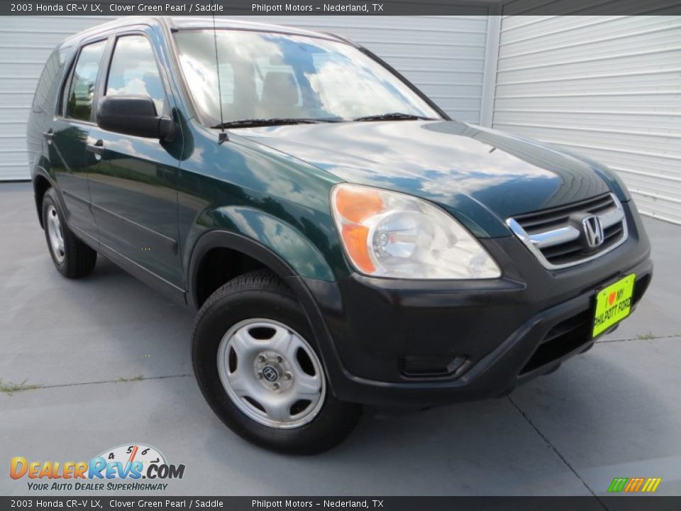 2003 Honda CR-V LX Clover Green Pearl / Saddle Photo #2