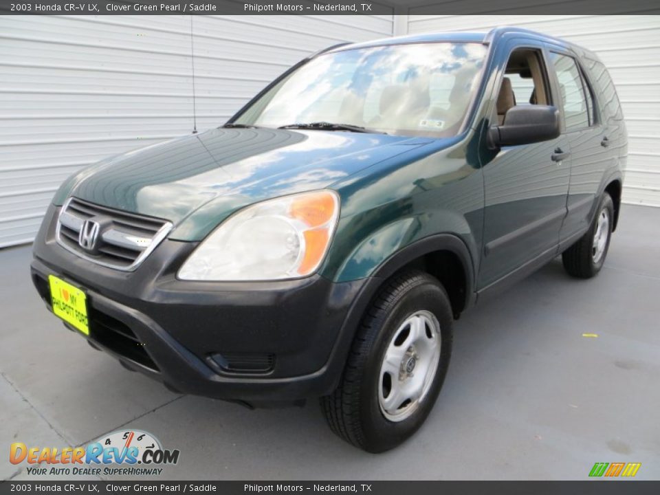 2003 Honda CR-V LX Clover Green Pearl / Saddle Photo #7