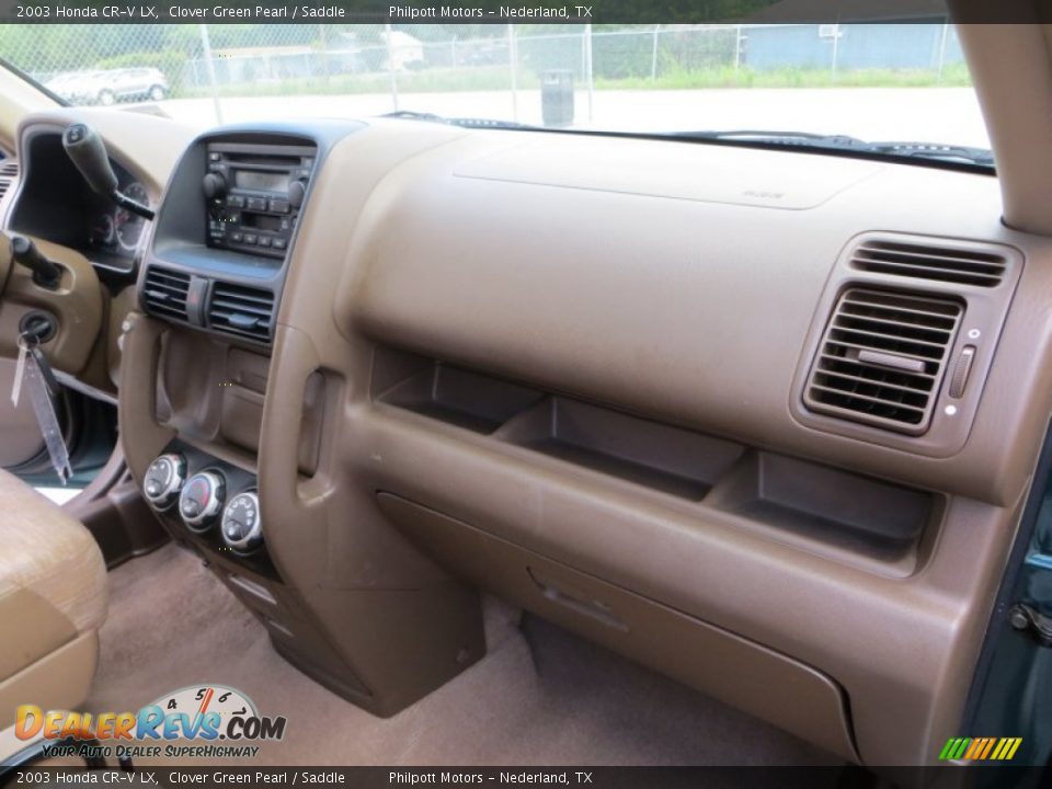 2003 Honda CR-V LX Clover Green Pearl / Saddle Photo #21