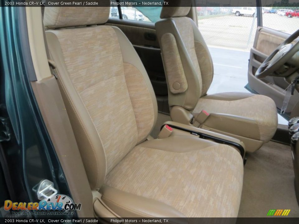 2003 Honda CR-V LX Clover Green Pearl / Saddle Photo #22
