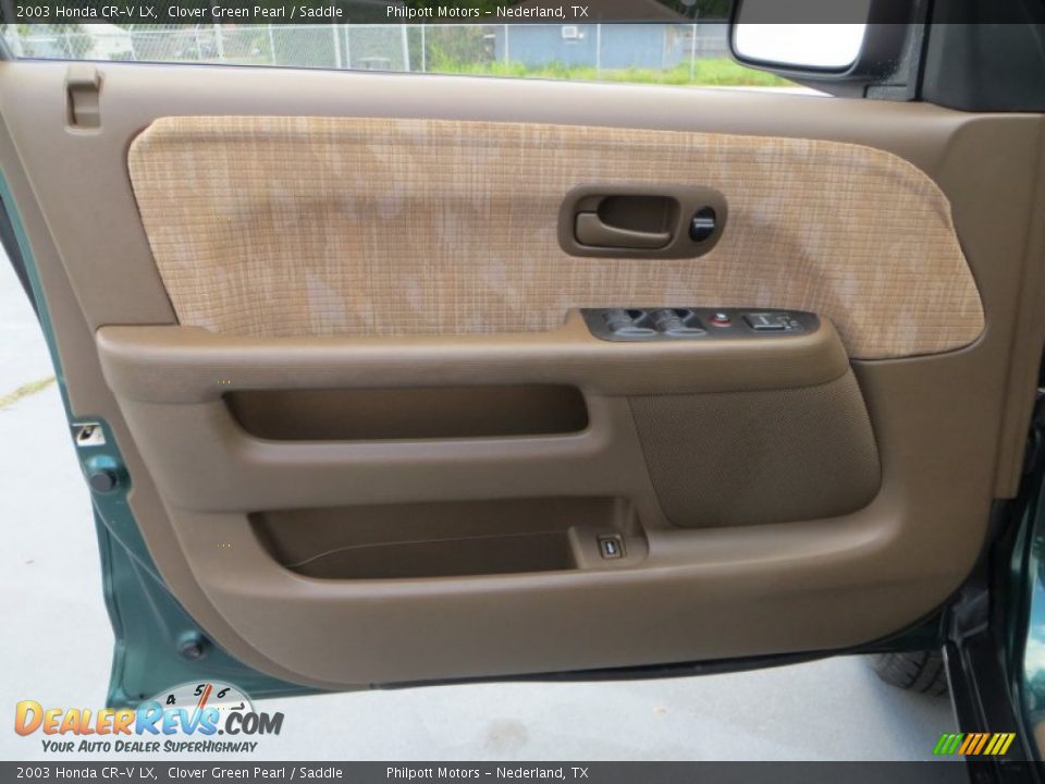 2003 Honda CR-V LX Clover Green Pearl / Saddle Photo #28
