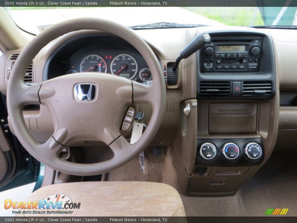 2003 Honda CR-V LX Clover Green Pearl / Saddle Photo #32