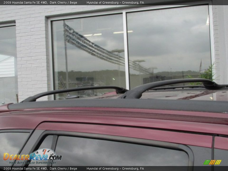 2009 Hyundai Santa Fe SE 4WD Dark Cherry / Beige Photo #4