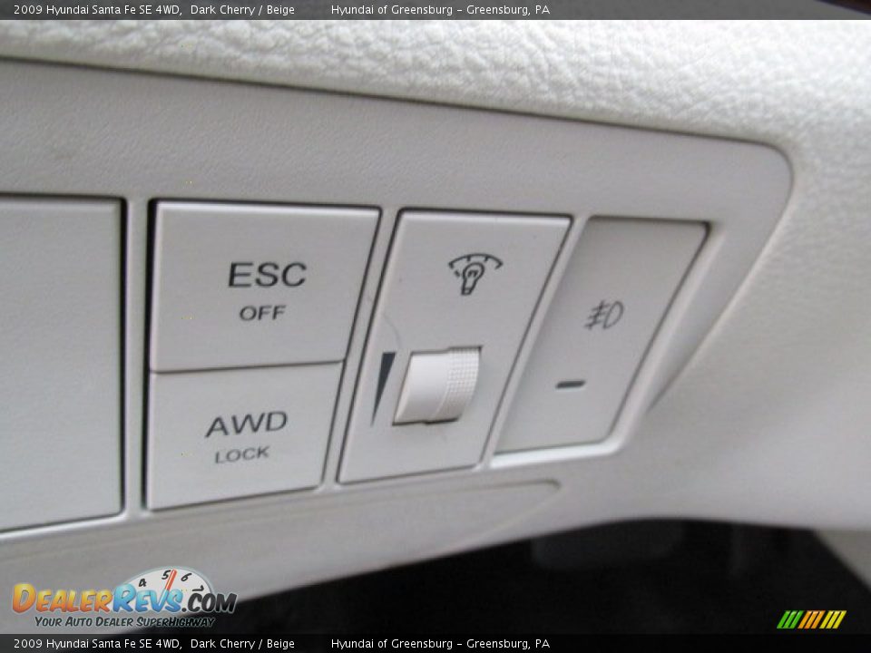 2009 Hyundai Santa Fe SE 4WD Dark Cherry / Beige Photo #14