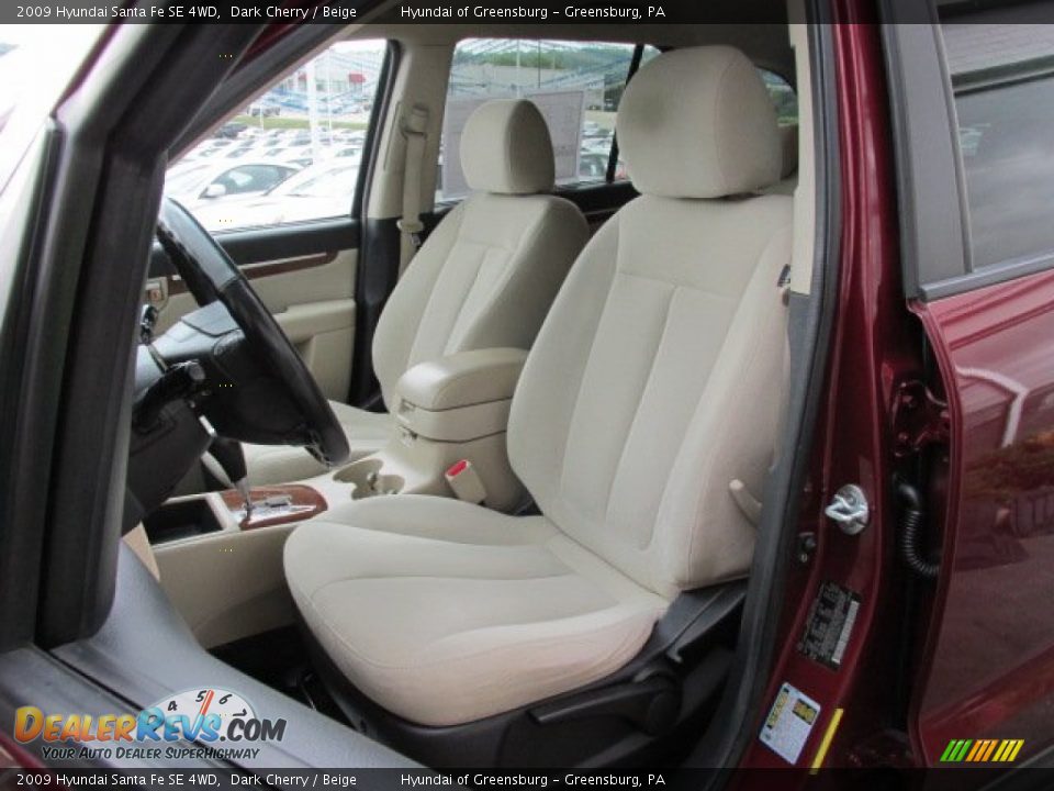 2009 Hyundai Santa Fe SE 4WD Dark Cherry / Beige Photo #16