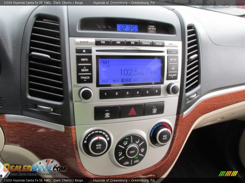 2009 Hyundai Santa Fe SE 4WD Dark Cherry / Beige Photo #18