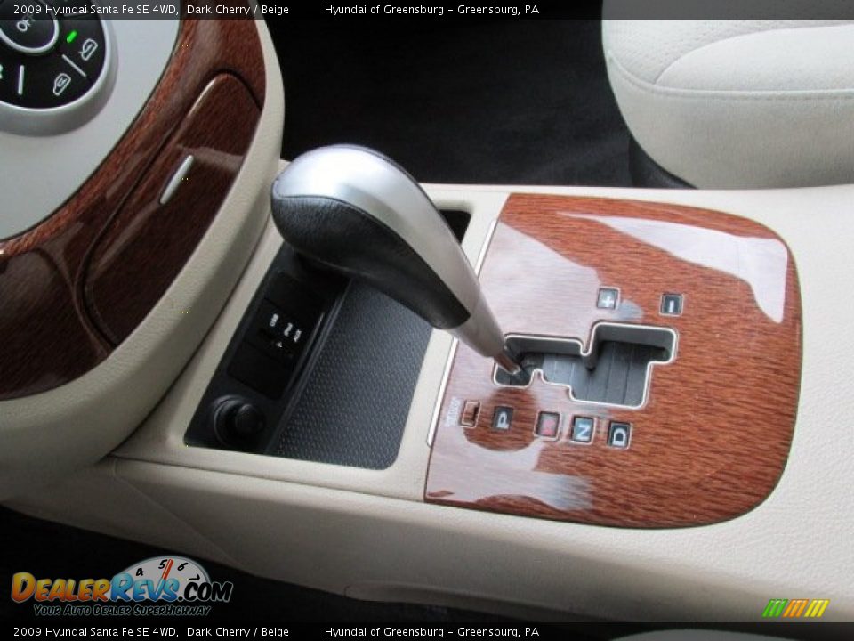 2009 Hyundai Santa Fe SE 4WD Dark Cherry / Beige Photo #19