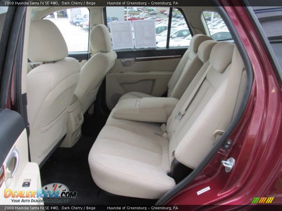 2009 Hyundai Santa Fe SE 4WD Dark Cherry / Beige Photo #20