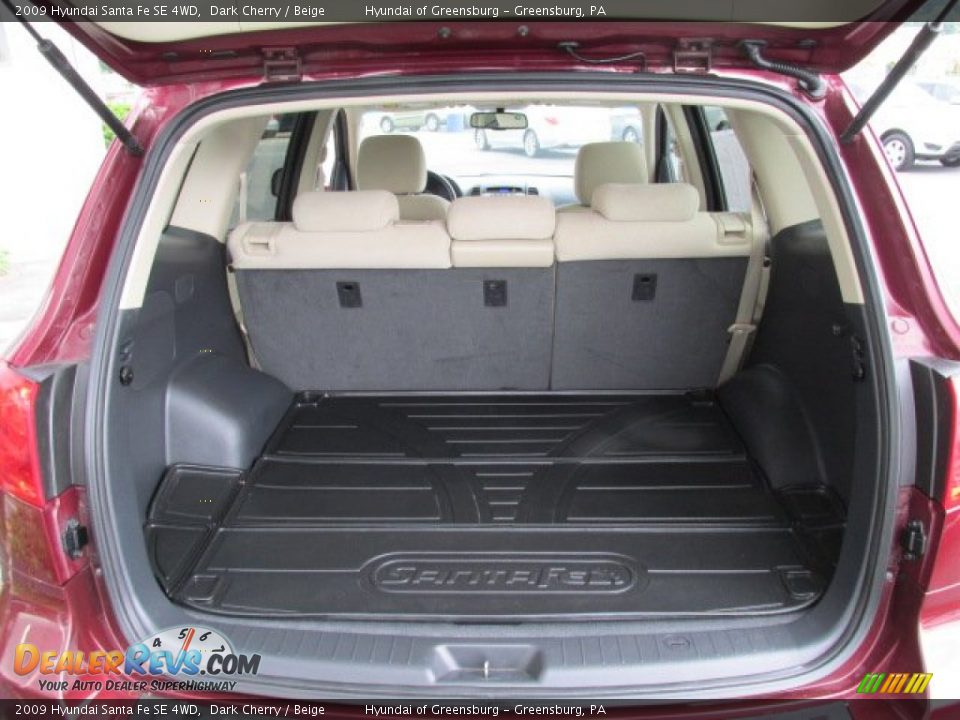 2009 Hyundai Santa Fe SE 4WD Dark Cherry / Beige Photo #21