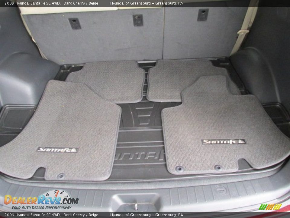 2009 Hyundai Santa Fe SE 4WD Dark Cherry / Beige Photo #22