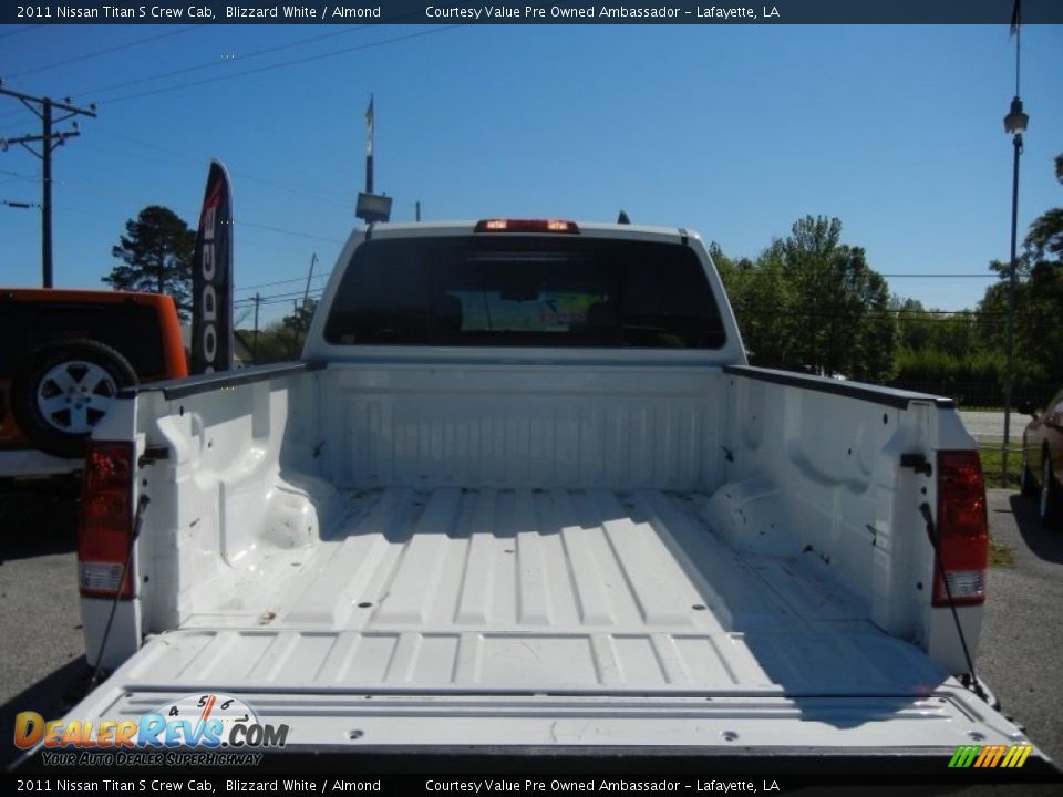 2011 Nissan Titan S Crew Cab Blizzard White / Almond Photo #4