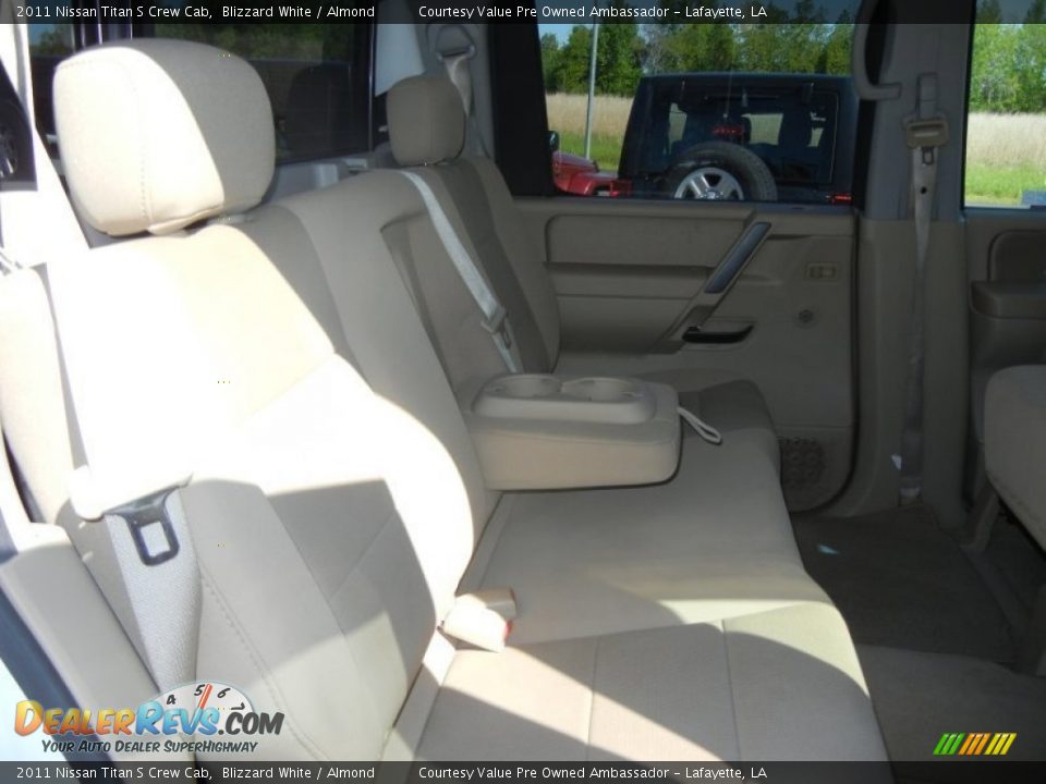 2011 Nissan Titan S Crew Cab Blizzard White / Almond Photo #8