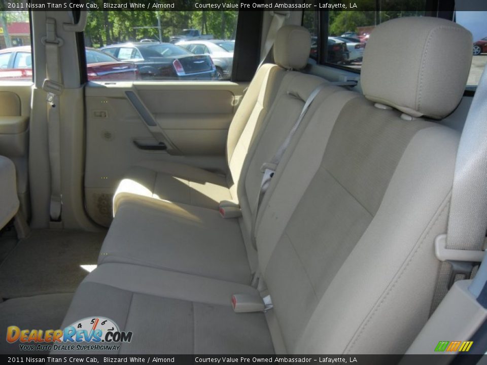 2011 Nissan Titan S Crew Cab Blizzard White / Almond Photo #10