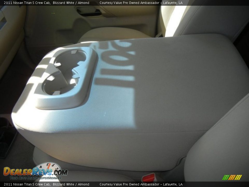 2011 Nissan Titan S Crew Cab Blizzard White / Almond Photo #19