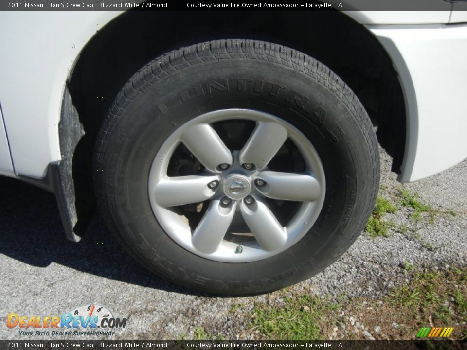 2011 Nissan Titan S Crew Cab Blizzard White / Almond Photo #20