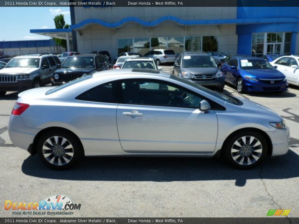 2011 Honda Civic EX Coupe Alabaster Silver Metallic / Black Photo #2