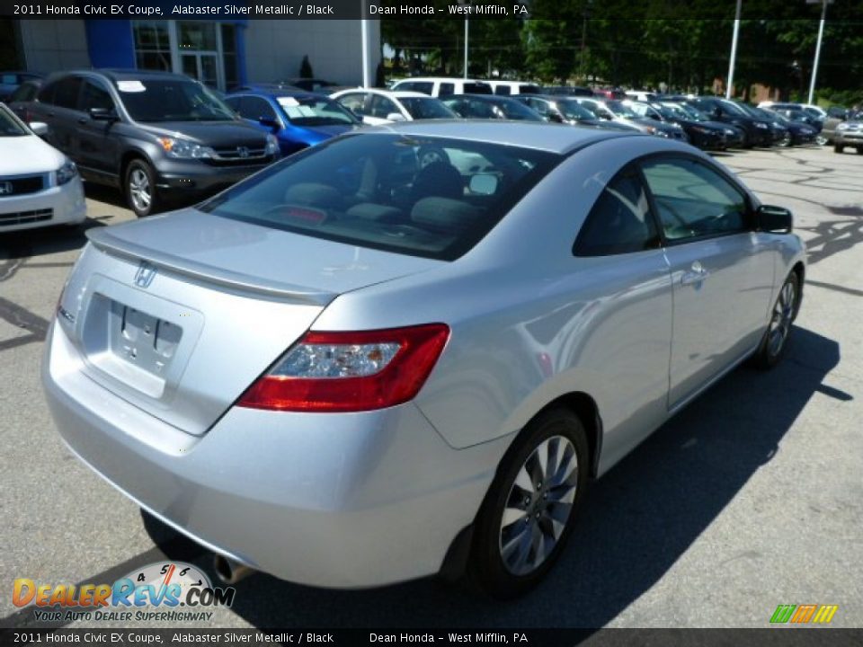 2011 Honda Civic EX Coupe Alabaster Silver Metallic / Black Photo #3