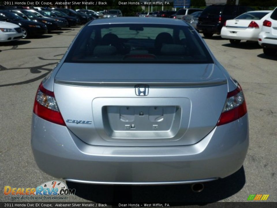 2011 Honda Civic EX Coupe Alabaster Silver Metallic / Black Photo #4