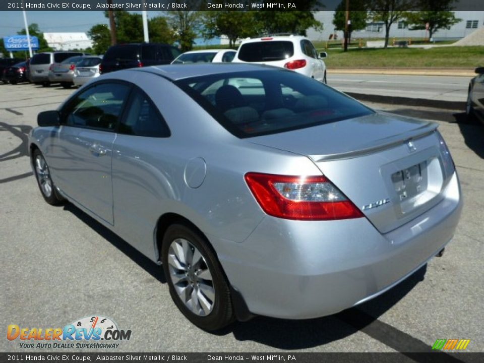 2011 Honda Civic EX Coupe Alabaster Silver Metallic / Black Photo #5