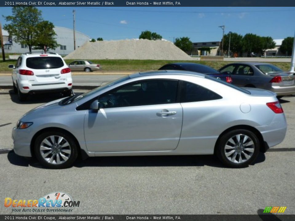 2011 Honda Civic EX Coupe Alabaster Silver Metallic / Black Photo #6