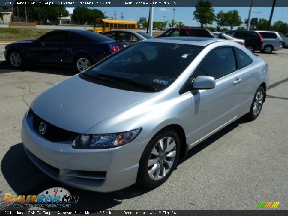 2011 Honda Civic EX Coupe Alabaster Silver Metallic / Black Photo #7