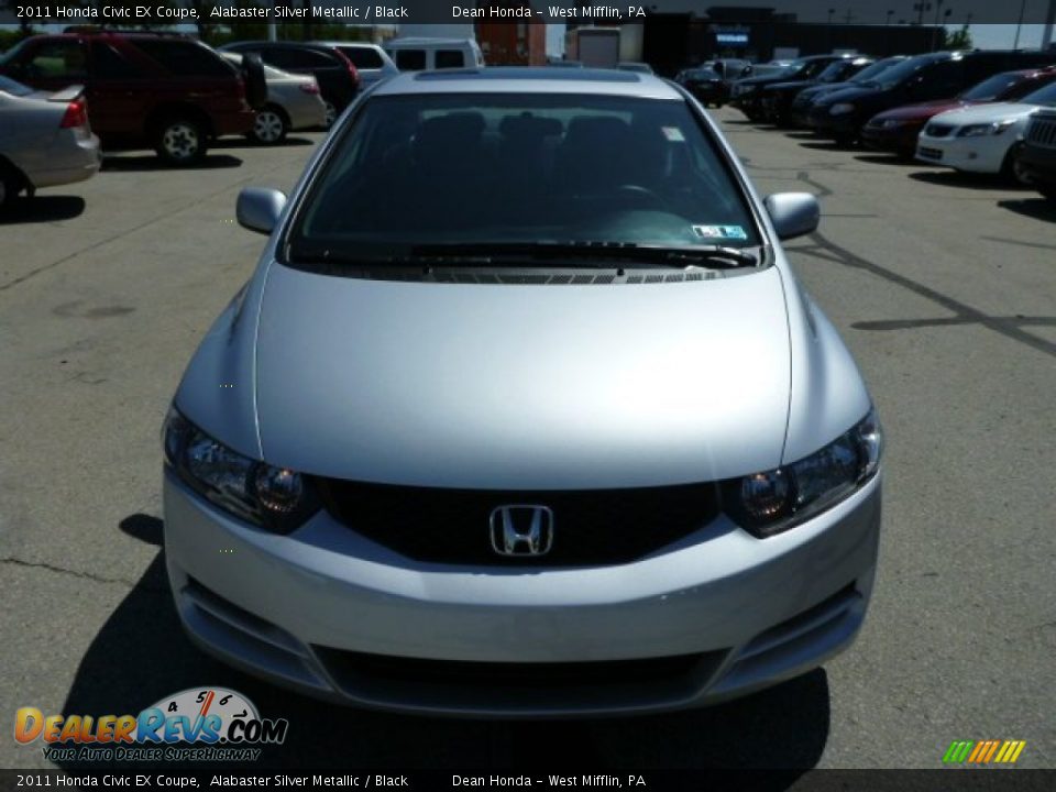 2011 Honda Civic EX Coupe Alabaster Silver Metallic / Black Photo #8