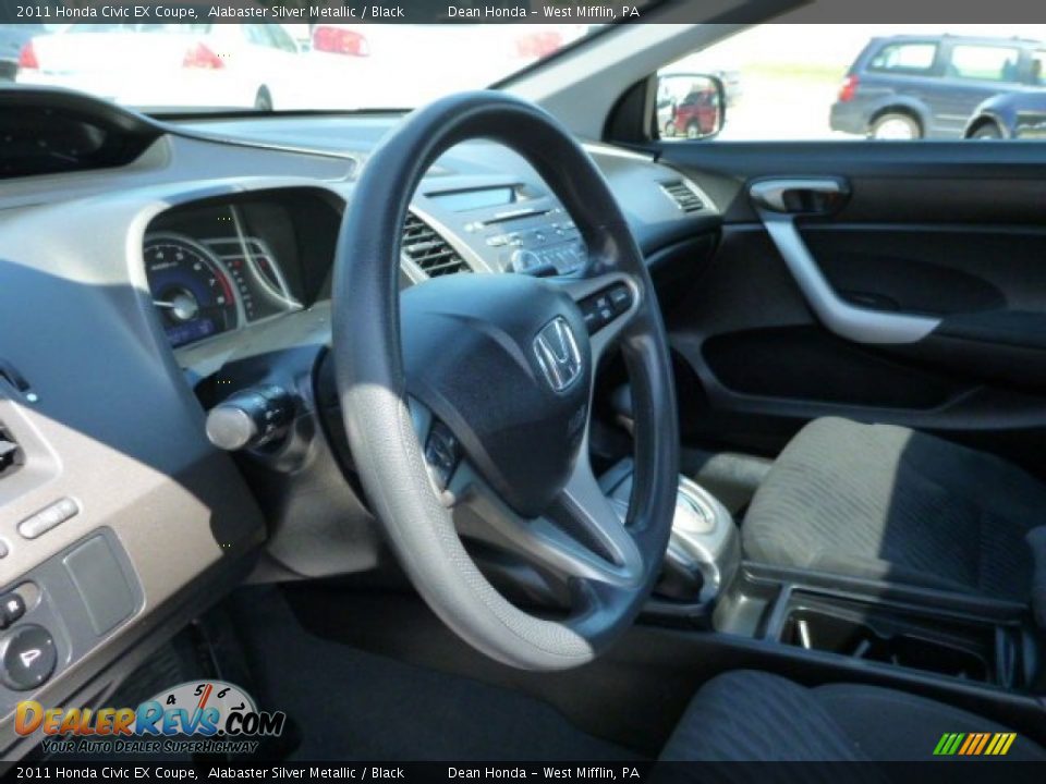 2011 Honda Civic EX Coupe Alabaster Silver Metallic / Black Photo #14