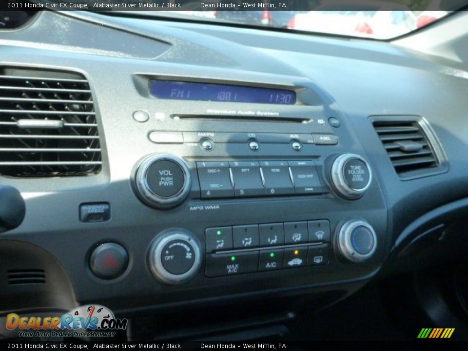2011 Honda Civic EX Coupe Alabaster Silver Metallic / Black Photo #18