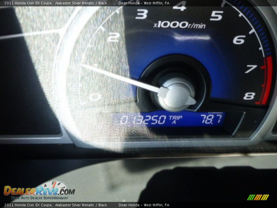 2011 Honda Civic EX Coupe Alabaster Silver Metallic / Black Photo #19