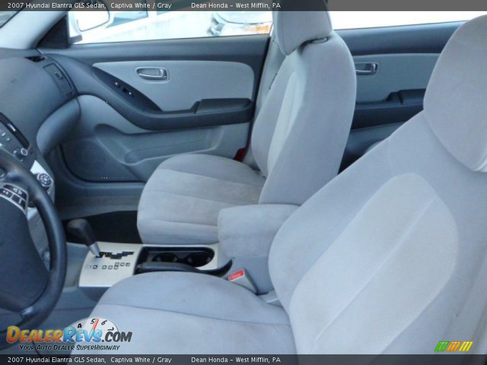 2007 Hyundai Elantra GLS Sedan Captiva White / Gray Photo #10
