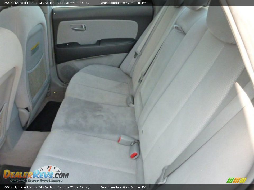 2007 Hyundai Elantra GLS Sedan Captiva White / Gray Photo #11