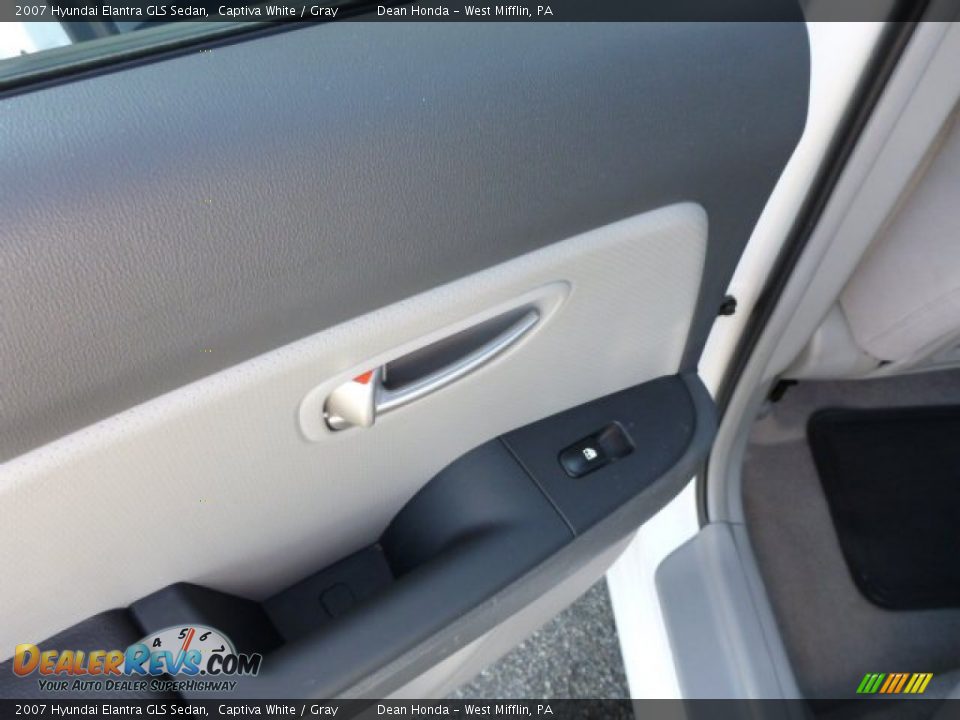 2007 Hyundai Elantra GLS Sedan Captiva White / Gray Photo #13