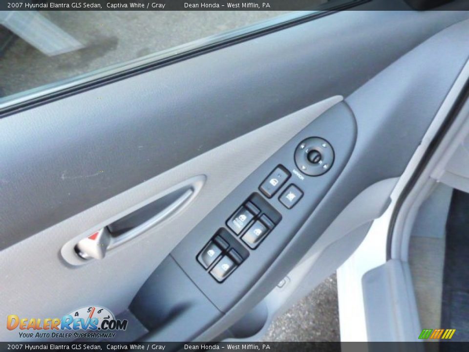 2007 Hyundai Elantra GLS Sedan Captiva White / Gray Photo #14