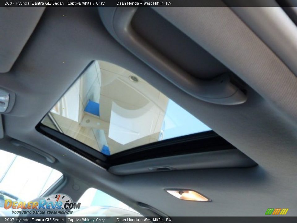 2007 Hyundai Elantra GLS Sedan Captiva White / Gray Photo #16
