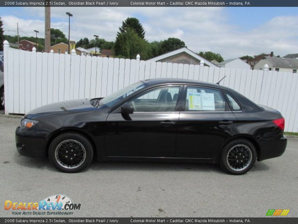 2008 Subaru Impreza 2.5i Sedan Obsidian Black Pearl / Ivory Photo #2