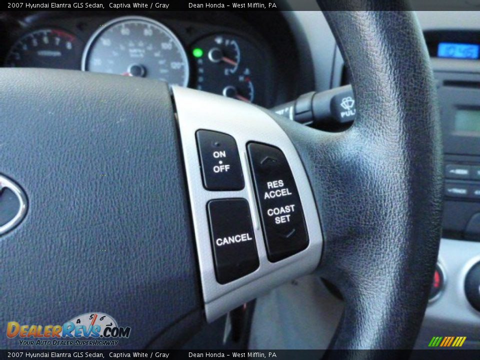 2007 Hyundai Elantra GLS Sedan Captiva White / Gray Photo #18