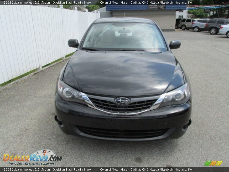 2008 Subaru Impreza 2.5i Sedan Obsidian Black Pearl / Ivory Photo #3