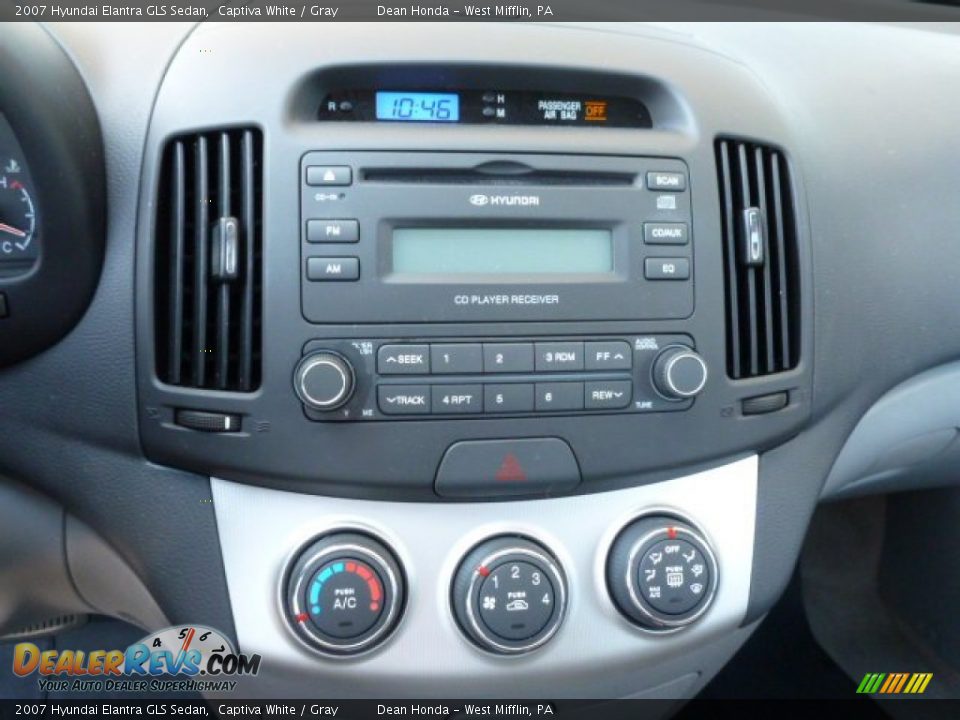 2007 Hyundai Elantra GLS Sedan Captiva White / Gray Photo #19