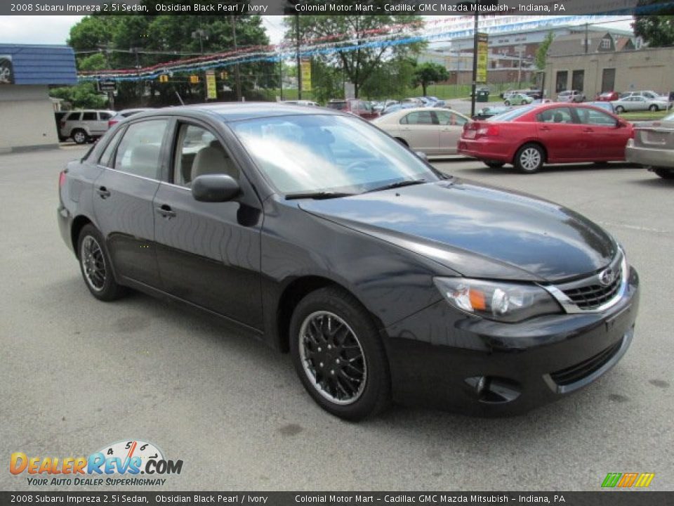 2008 Subaru Impreza 2.5i Sedan Obsidian Black Pearl / Ivory Photo #4