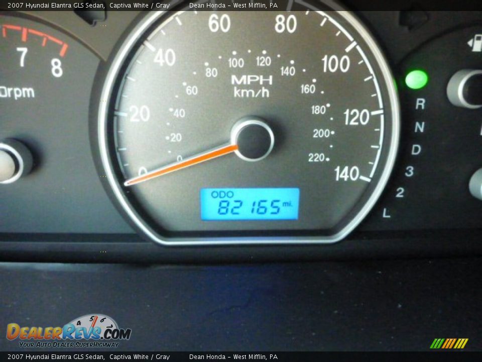2007 Hyundai Elantra GLS Sedan Captiva White / Gray Photo #20