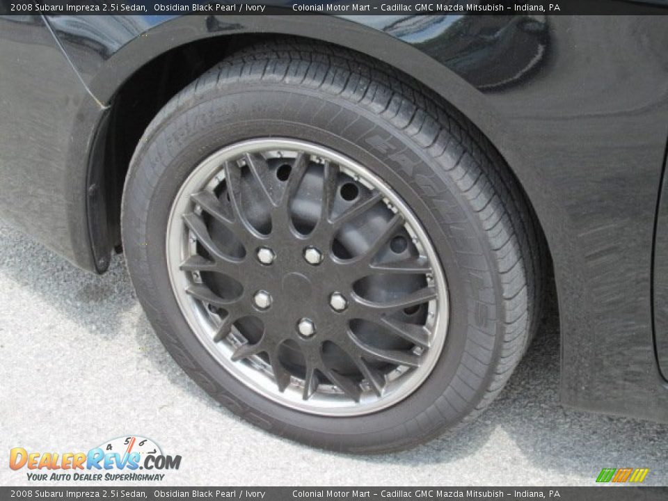 2008 Subaru Impreza 2.5i Sedan Obsidian Black Pearl / Ivory Photo #7