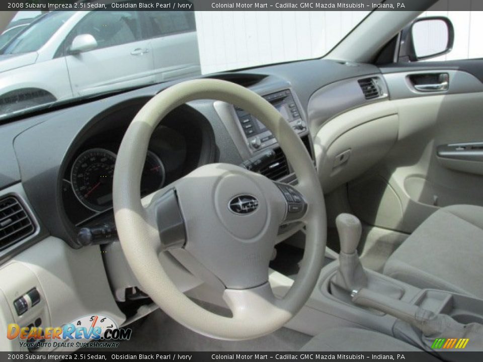 2008 Subaru Impreza 2.5i Sedan Obsidian Black Pearl / Ivory Photo #10