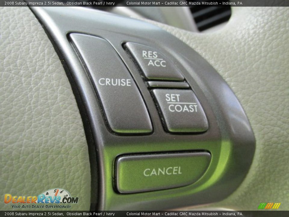 2008 Subaru Impreza 2.5i Sedan Obsidian Black Pearl / Ivory Photo #11
